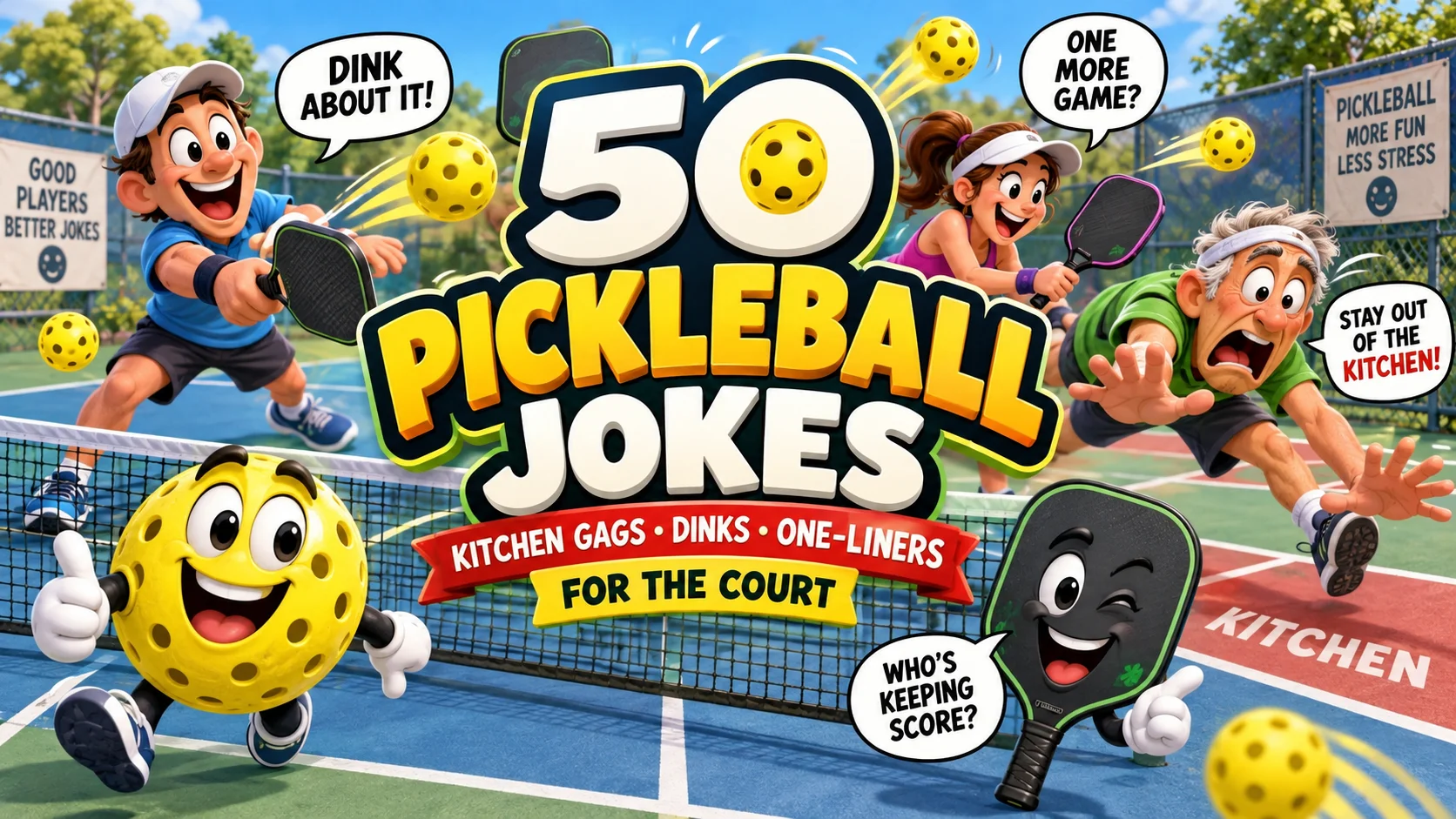 50 Pickleball Jokes | Kitchen Gags, Dinks and One Liners for the Court