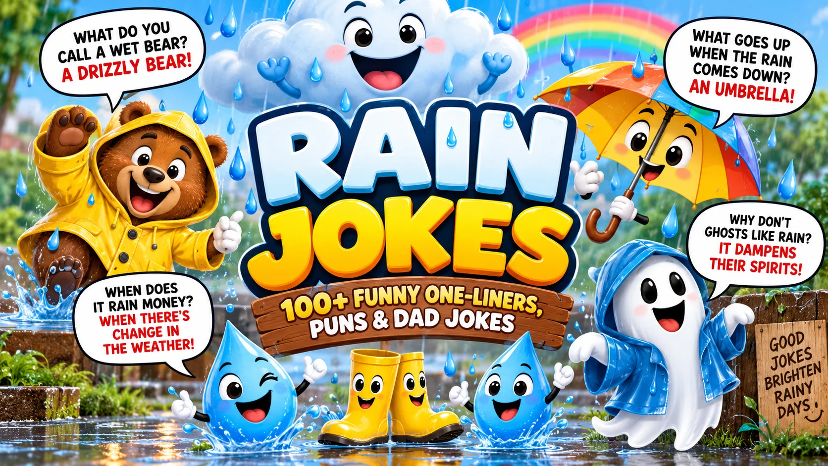 Rain Jokes | 100+ Funny One Liners, Puns and Dad Jokes