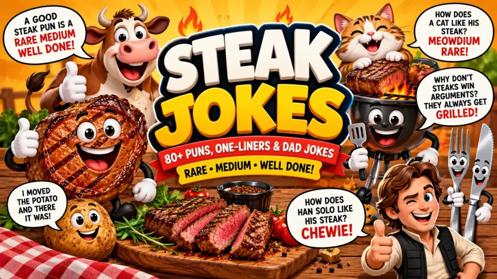Steak Jokes | 80+ Puns, One Liners and Dad Jokes About Steak
