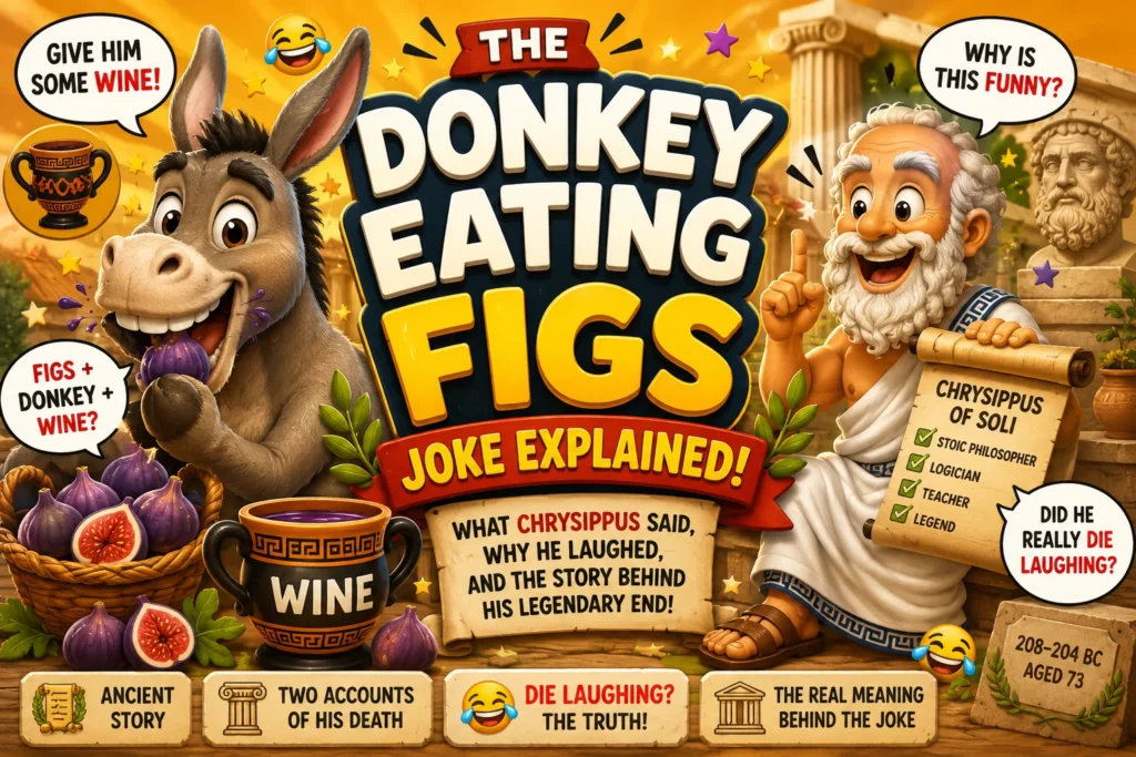 The Donkey Eating Figs Joke Explained | How Chrysippus Died Laughing