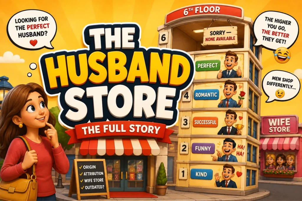 The Husband Store Joke Origin, Attribution & the Full Story