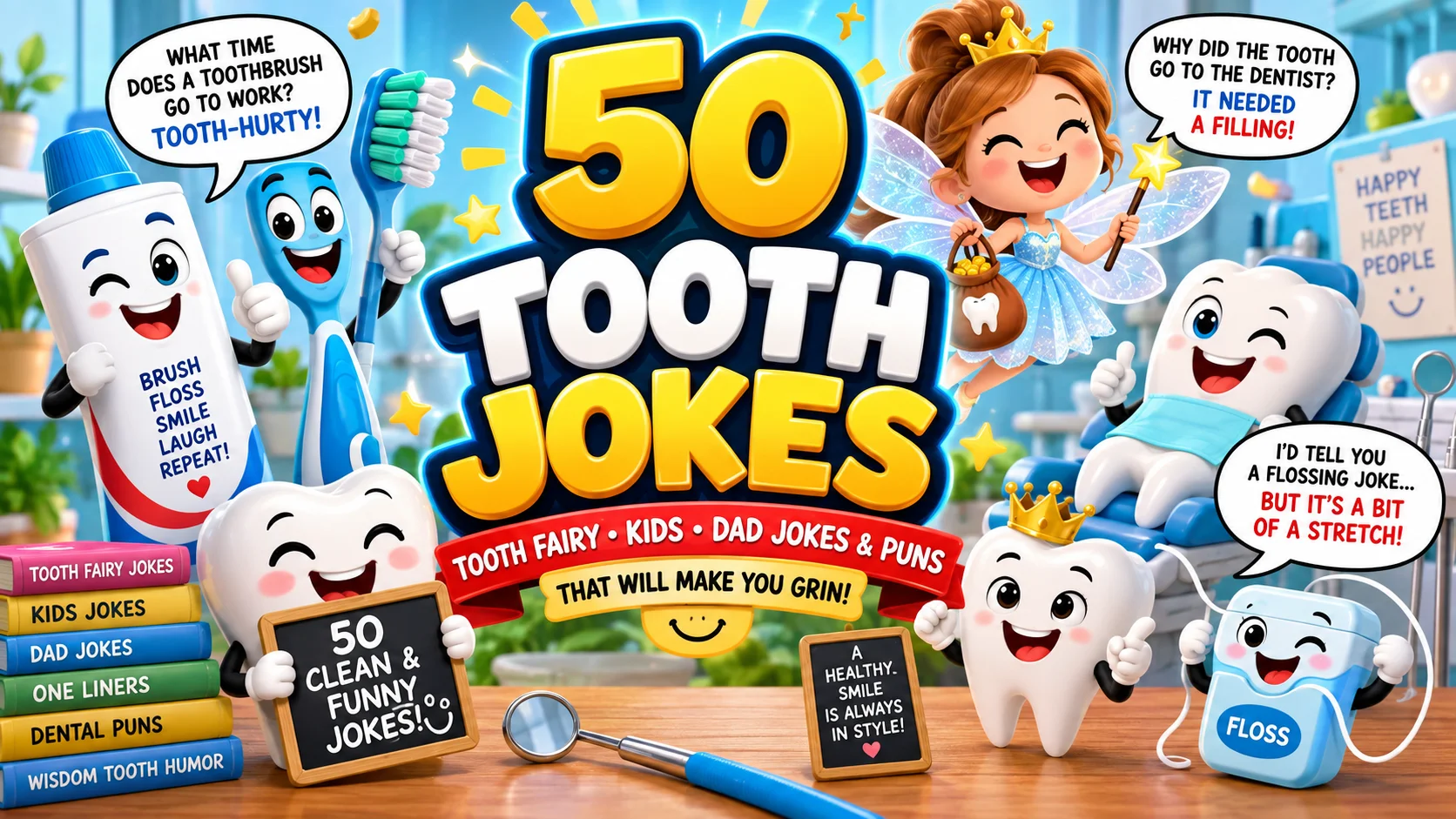 50 Tooth Jokes to Make You Grin | Tooth Fairy, Kids & Dad Jokes