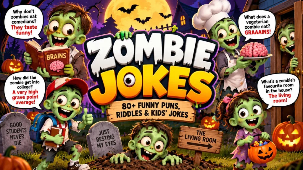 Zombie Jokes and Puns, Riddles and the Real CDC Zombie Story